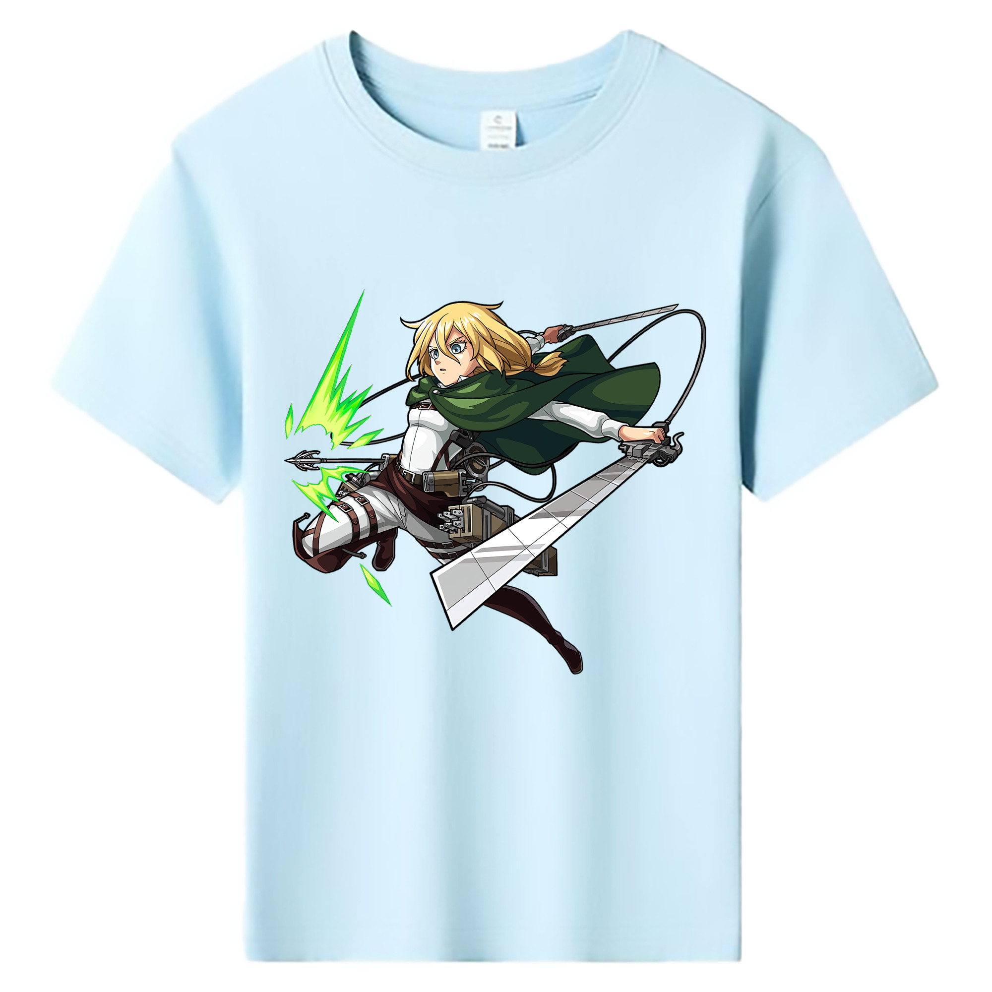（画像用） 進撃の巨人 クリスタ·レンズ Attack on Titan Christa Lenz 綿100％キッズTシャツ（フロントプリント）